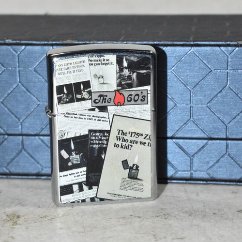 Zippo lighter “The 60’s” used, retro design 2007
