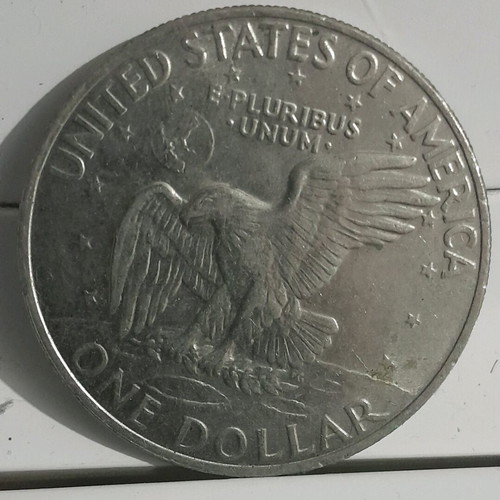Eisenhower Dollar 1972 USA coin used, silver
