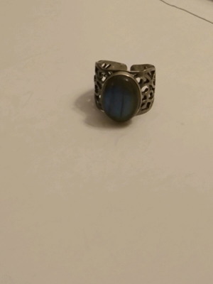 Silver handmade ring with labradorite new, adjustable