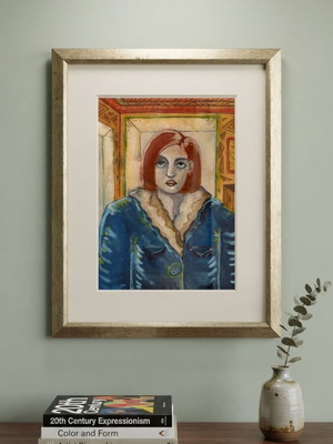The Echoes Within original expressionist mixed media portrait