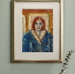 The Echoes Within original expressionist mixed media portrait