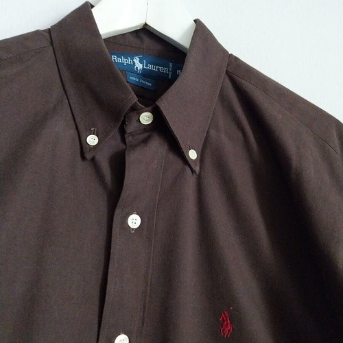 Ralph Lauren men's dress shirt, brown, size XXL