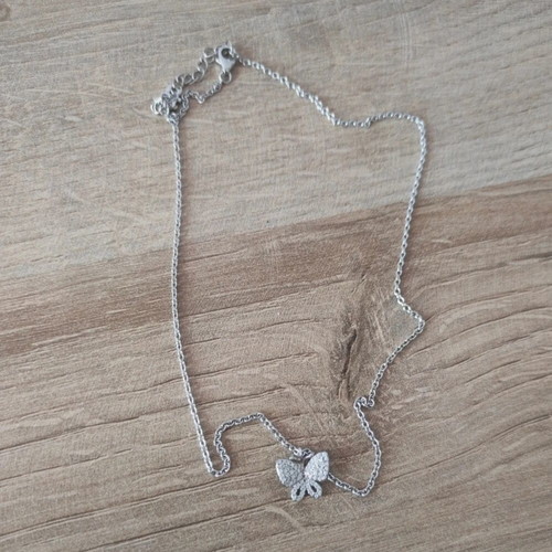 Folli Follie silver necklace with zircon, like new