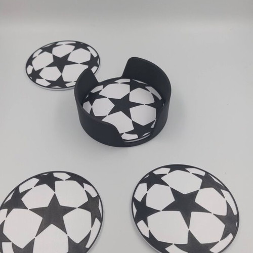 Champion coasters set of 4 with holder new