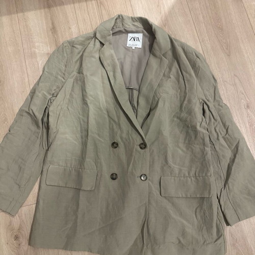 Linen jacket Zara beige like new, size S