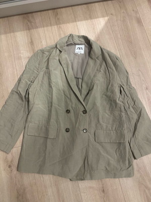 Linen jacket Zara beige like new, size S