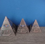 Decorative pyramids new with embossed different scenes