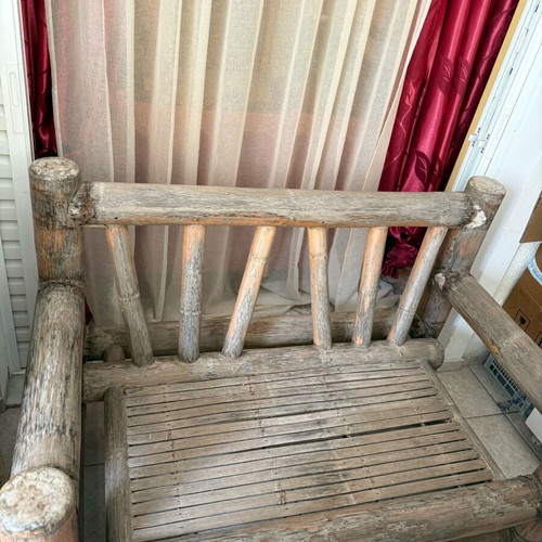 Rustic Wooden Outdoor Sofa used