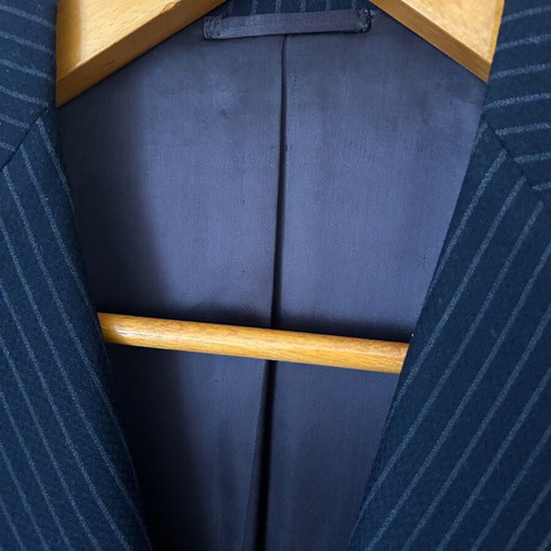 Men's dark blue vintage suit Greek tailoring like new
