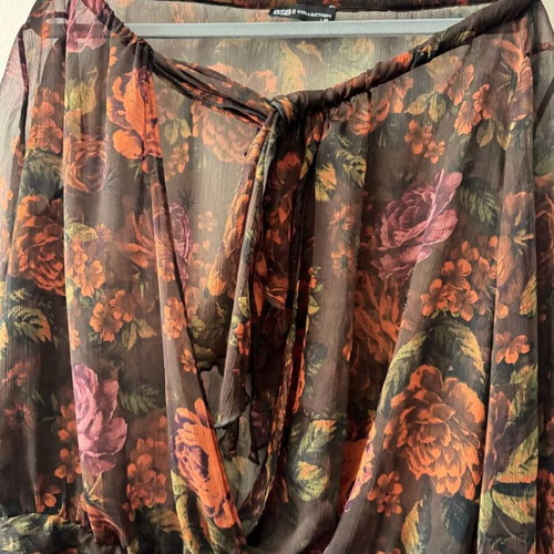 BSB Floral Sheer Blouse M Like New