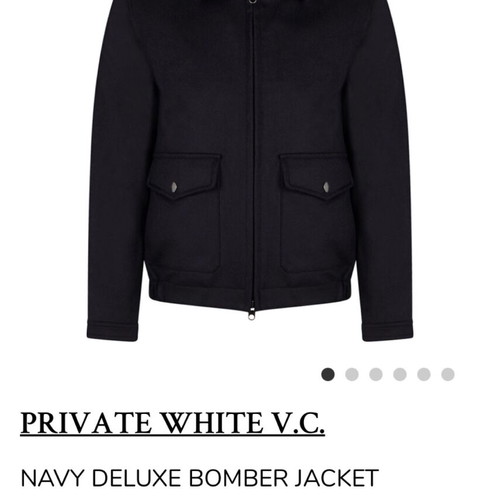 Private White V.C. Wool Bomber Jacket new, men's size S