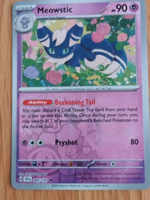 Meowstic [Reverse Holo] #85 Pokemon Surging Sparks new
