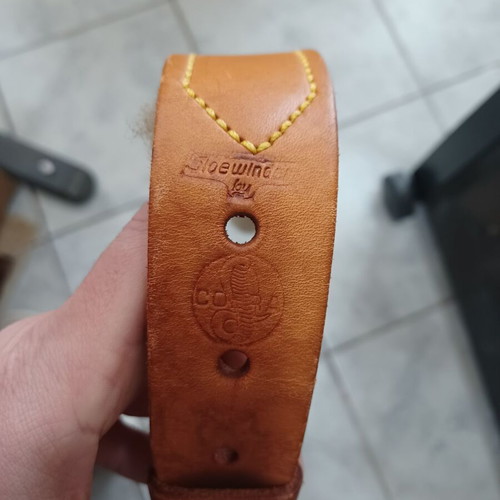 Leather rifle sling used, 86 cm