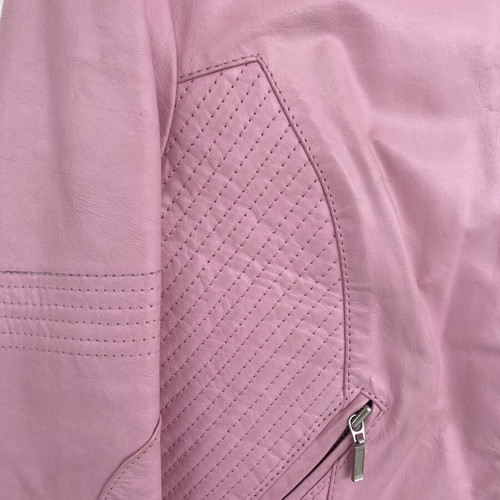 Women's pink leather jacket like new