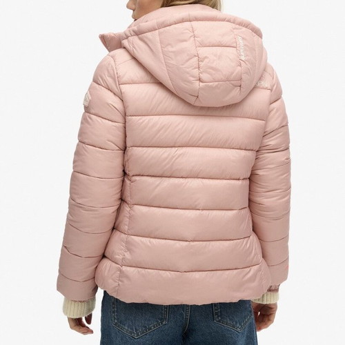 Superdry Hooded Fuji Padded Jacket, women's, vintage blush pink