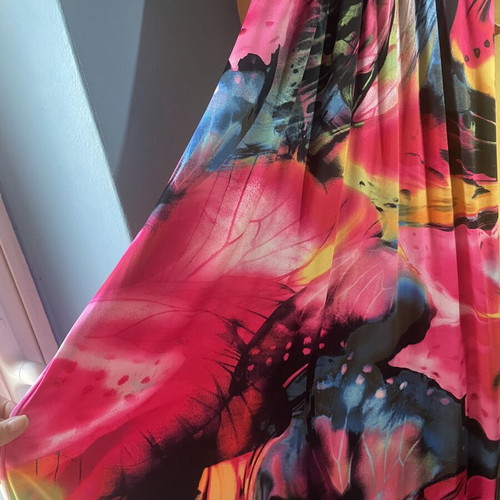 Long summer dress with adjustable strap, lycra, size S/M
