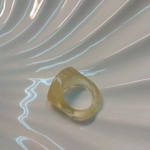 Plastic ring with iridescence no. 8
