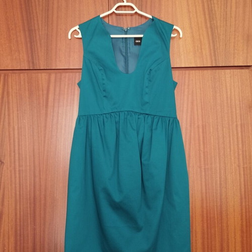 Asos dress medium petrol midi, like new, slightly shortened