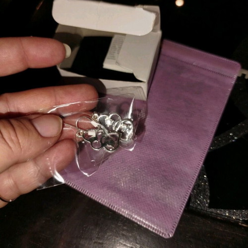 Avon heart dangle earrings new, surgical steel, silver color
