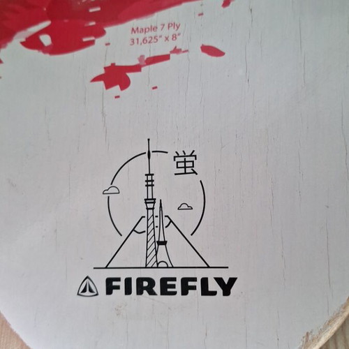 Firefly Maple 7 Ply Skateboard 31.625" x 8" like new