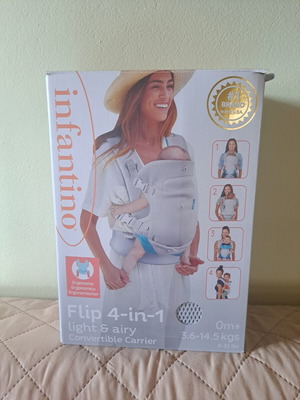 Infantino Flip Light & Airy 4-в-1 бебешки раница нов
