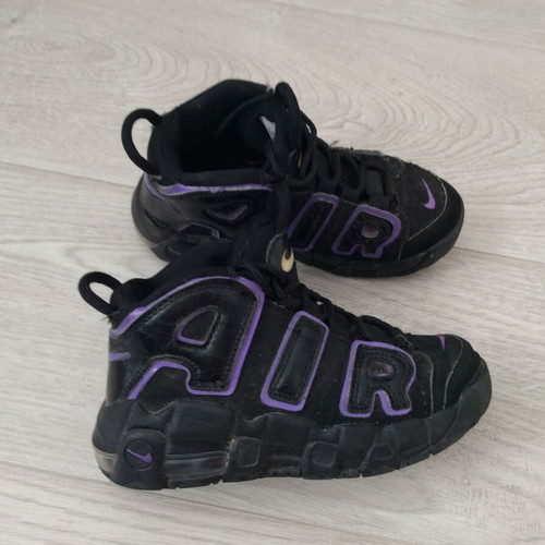 Nike Air More Uptempo FA22 BP kids shoes used, black, size 30