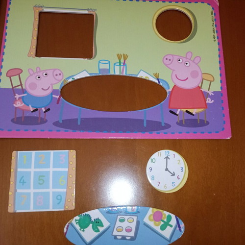 Peppa Pig Educational Cards used, learn shapes set of 4