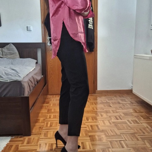 Satin pink shirt like new, size S/M