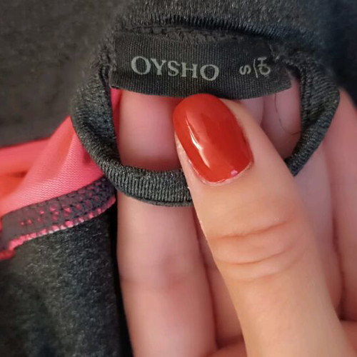 Oysho Fitness Leggings used, below knee length, black pink