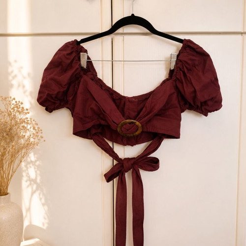 Linen blouse Shein like new, brown, size XS