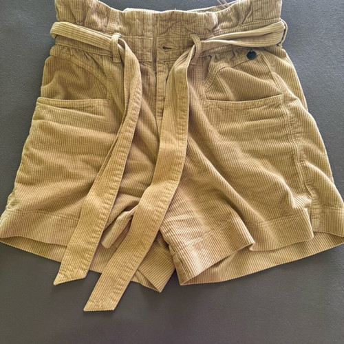 BSB shorts high-waisted with belt corduroy fabric like new beige size M