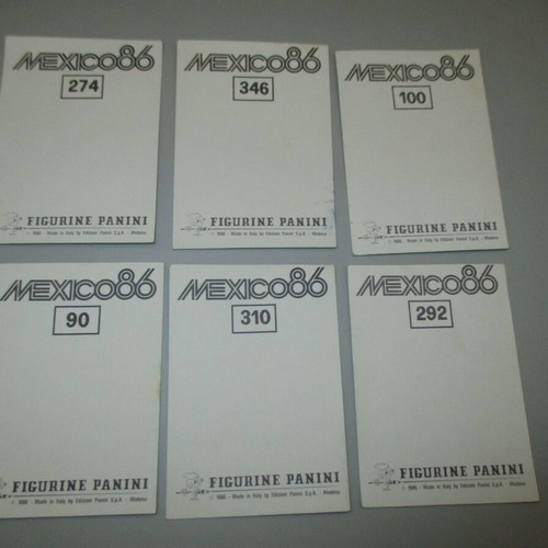 Mexico 86 team logo stickers used, pack of 6