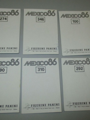 Mexico 86 team logo stickers used, pack of 6