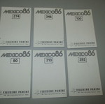Mexico 86 team logo stickers used, pack of 6