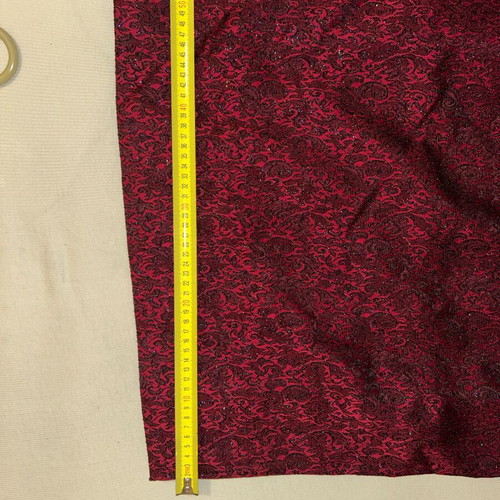 Vintage burgundy brocade lurex dress 60s/70s custom made