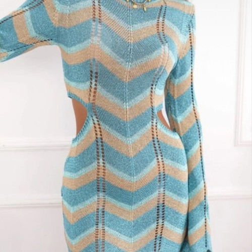 Lurex mini cut out dress, one size