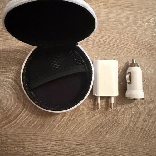 Charger adapter with leather case and socket new