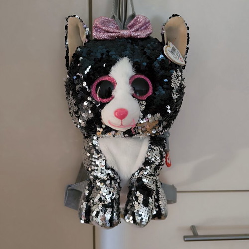 Ty Beanies Kiki plush backpack with sequins