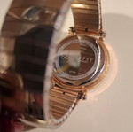 Lipsy London women's watch used, rose gold with crystals and elastic bracelet
