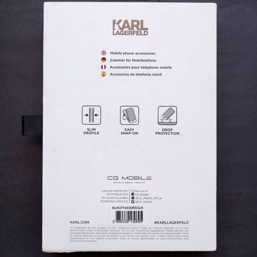 Karl Lagerfeld iPhone 14 Pro Max back cover case black rubber new