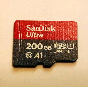 Μνήμη 200GB SanDisk SDSQAR-200G - GN6MA ULTRA A1 MICRO SDXC U1 CLASS 10