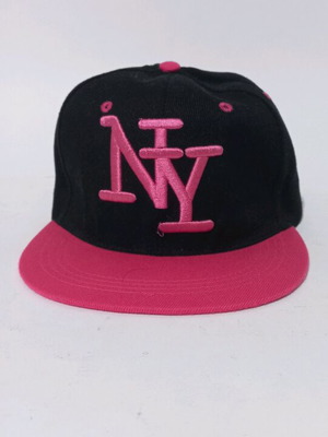 Καπέλο NY νέο, μαύρο και ροζ