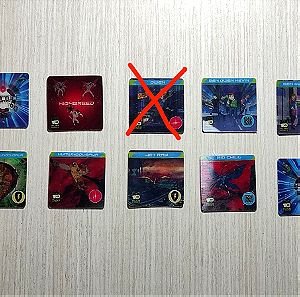 9 Συλλεκτικά χαρτάκια 4D Ben 10 Alien Force από τα Cheetos