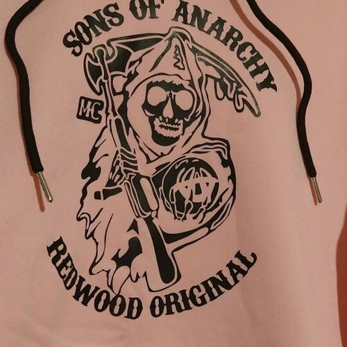 Sons of Anarchy pink hoodie like new without tags, size M