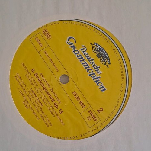 Aleksander von Zemlinsky vinyl like new, excellent condition