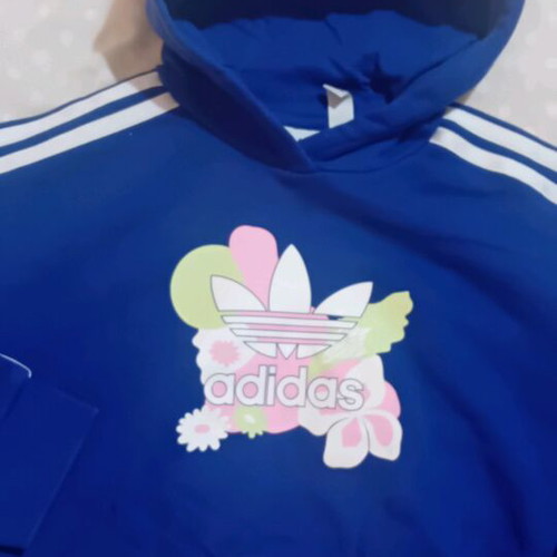 Adidas crop hoodie for girls 9-10 years like new, blue