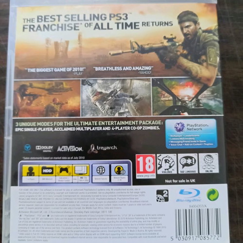 Call of Duty Black Ops PS3 game like new with case and booklet
