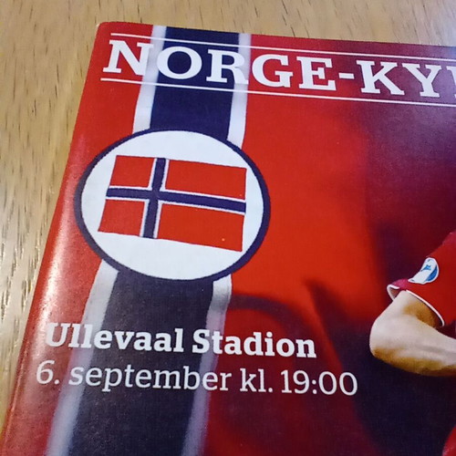 Norway Cyprus Football Match Programme like new