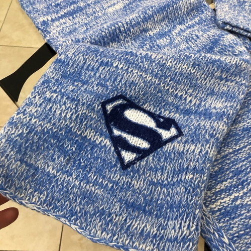 Superman blue scarf and beanie new with Superman logo