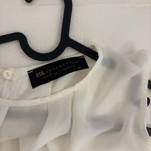 BSB blouse summer semi-transparent white XL like new